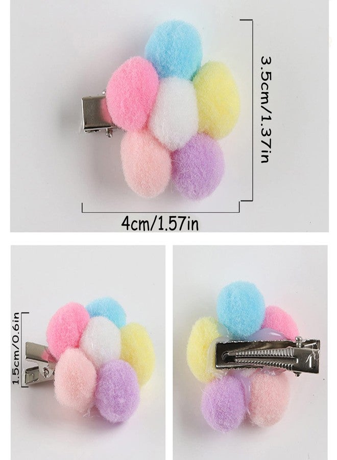ZARSIO Small Dog Hair Clips Cute Dog Hair Bows Fur Ball Flower Girls Puppies Hair Barrettes Alligator Hair Clips Cat Puppy Party Birthday Grooming Hair Accessories - Image 3